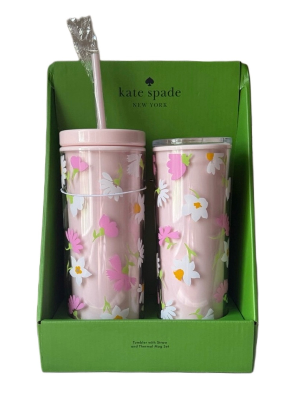 Kate Spade New York floral waltz tumbler and thermal mug set